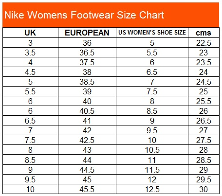 Bảng size giày chuẩn dành cho nam và nữ theo tiêu chuẩn quốc tế